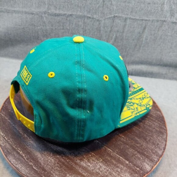 Top Level Snapback Hat With "Vibes" Embroidery & Patterned Brim Adjustable Fit - Picture 6 of 9